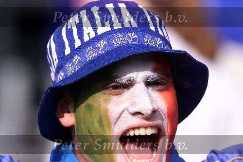 Rotterdam, 2 juli 2000   Euro 2000
Frankrijk-Italie, eindstand na verlenging 2-1
Italiaanse supporters