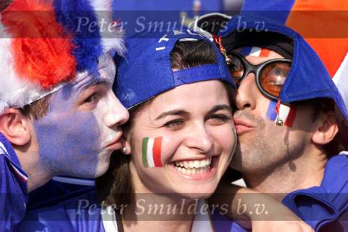 Rotterdam, 2 juli 2000   Euro 2000
Frankrijk-Italie, eindstand na verlenging 2-1
Italiaanse supporters