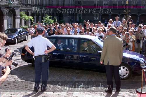 Den Haag 3 juli 2001
Prins Willem Alexander en Maxima bezoekn de Staten Generaal nadat hun huwelijk goedgekeurd is.