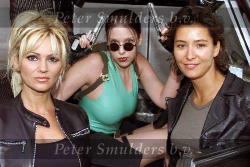 Amsterdam 11 juli 2001
Premiere van Thom Raider in Pathe Arena.
Bianca BB met een vriendin met Tatjana