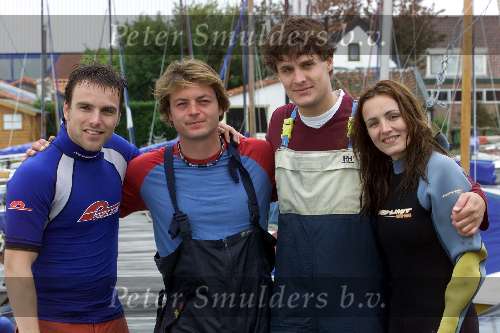 Kaagdorp 18 juli 2001
Jeroen Post en Daphne Bunskoek krijgen waterski-les.