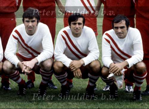 Guus hiddink, willy v d Kuylen en Pleun Strik
1974