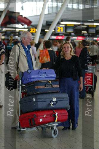 Schiphol 15 juli 2002
Wik Jongsma met vriendin