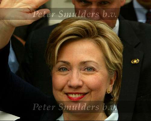 Amsterdam 2 juli 2003
Hillary Clinton in amstel hotel tijdens presentatie van haar boek