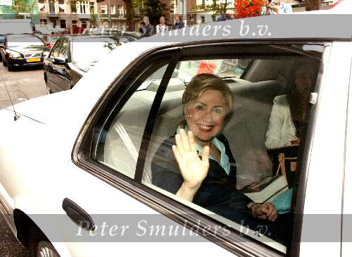 Amsterdam 2 juli 2003
Hillary Clinton in amstel hotel