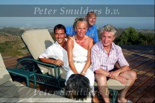 Marbella 25 juli 2003
Jacques D Ancona met zijn vriend Hans en enkele vrienden