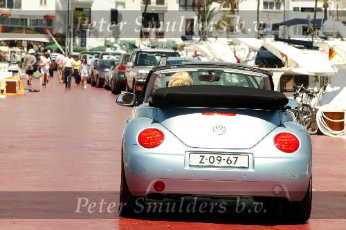 Marbella 26 juli 2003
Natasja Froger in VW Kever Cabrio