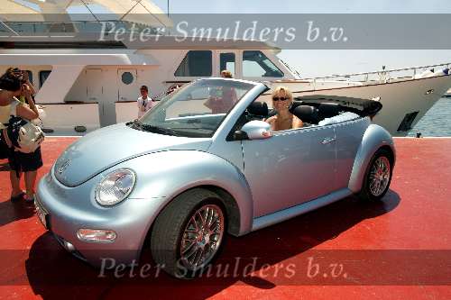 Marbella 26 juli 2003
Natasja Froger in VW Kever Cabrio