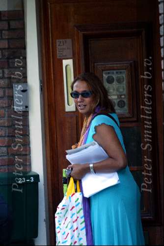 Amsterdam 22 juli 2003
Patty Brard bij haar huis
