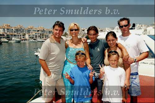 Marbella 26 juli 2003
Rene Froger met Natasja Froger  didier maxim natasja en danny en vriend natasja