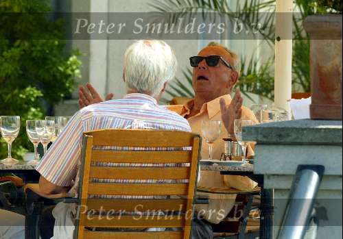 Amsterdam 16 juli 2003
Rijk de Gooyer op terras bij amstel hotel