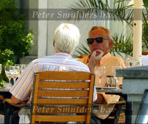 Amsterdam 16 juli 2003
Rijk de Gooyer op terras bij amstel hotel