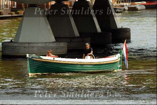 Amsterdam 15 juli 2003
Schoonvader Robert Leroy op zijn sloep
