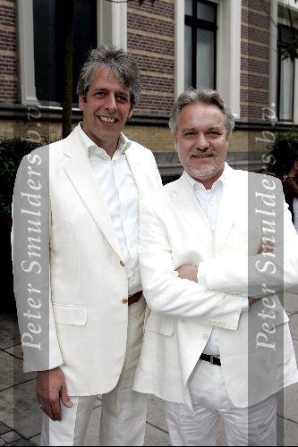 Amsterdam 11 juli 2004
Modeshow Wolford in het Amstel Hotel.  
Jaap Rijnbende met vriend