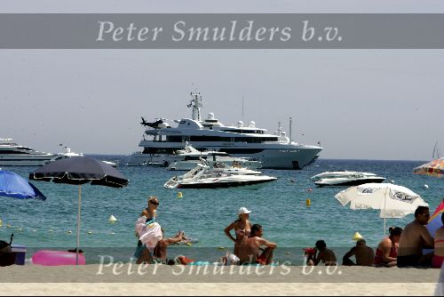 St tropez 25 juli 
Jachten en strand