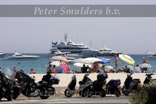St tropez 25 juli 
Jachten en scooters