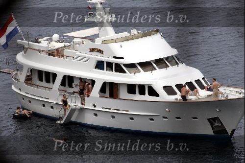 Porte Ercole 8 juli 2004
Prinses Margriet,Prinses Irene ,Prinbs Jaime,  Prins Floris en zijn vriendin, Prins Carlos op de Jumbo VI