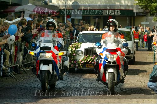 Heesch/Geffen Holland 10 Juli 2004
Trouwen Ruud v Nistelrooy met zijn Leontien
Met motoragenten