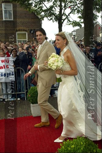 Heesch/Geffen Holland 10 Juli 2004
Trouwen Ruud v Nistelrooy met zijn Leontien