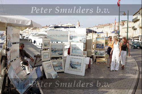 St Tropez 24 juli 2004
De haven van st Tropez met kunsthandelaren