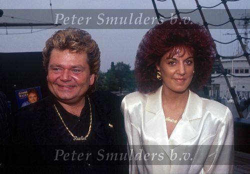 Hilversum 10 September 1991
Andre Hazes met zijn nieuwe vriendin Rachel Hazes