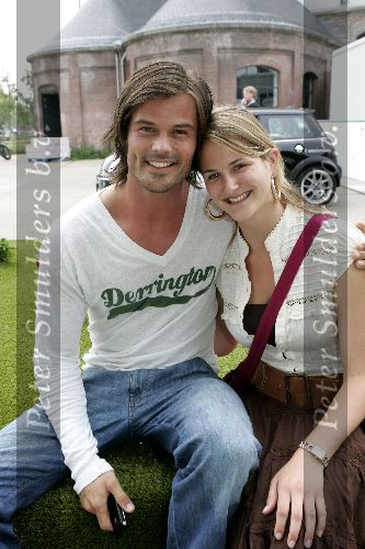 Amsterdam  28 juli 2005
Frans Molenaar modeshow bij amsterdam fashion week bij westergasfabriek. 
Arie Boomsma met zus