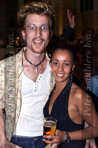 Amsterdam 23 juli 2001
Premiere van Rocky over the rainbow.
Jim de Groot met vriendin