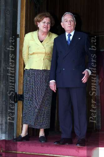 Den Haag 3 juli 2001
Prins Willem Alexander en Maxima bezoekn de Staten Generaal nadat hun huwelijk goedgekeurd is.
Jeltje Nieuwenhoven en Korthals Altes