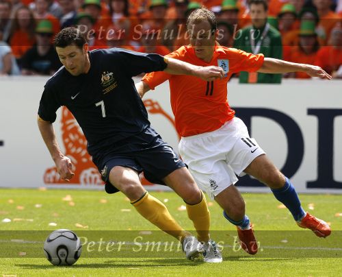 Rotterdam, 5 Juni 2006 Laatste oefeninterland nederlands elftal op weg naar het WK 2006 in Duitsland.
Nederland-Australie, eindstand 1-1
Arjen Robben
© Edwin van Zandvoort