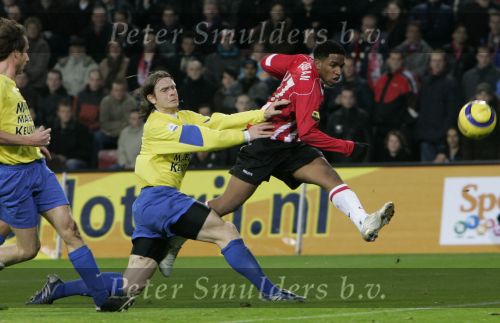 Eindhoven, 20 Januari 2006 Kompetitiewedstrijd PSV-RKC Waalwijk, eindstand 2-0 Seizoen 2005/2006
Jefferson Farfan