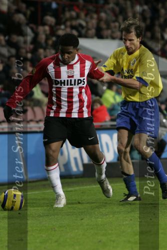 Eindhoven, 20 Januari 2006 Kompetitiewedstrijd PSV-RKC Waalwijk, eindstand 2-0 Seizoen 2005/2006
Jefferson Farfan
