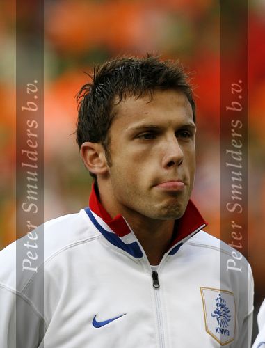 Eindhoven, 2 Juni 2006 Vriendschappelijke interland op weg naar het WK 2006 tussen Nederland-Mexico, eindstand 2-1
John Heitinga
© Foto Edwin van Zandvoort