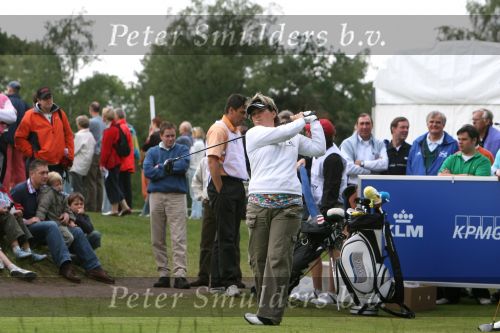 Valkenswaard, 4 Juni 2006
Finaledag KLM Ladies Open 2006 Eindhovensche Golf
De limburgse Judith v Hagen ( vijf maanden zwanger ) werd de beste Nederlandse met een 11e plaats ) bij de eerste tee
