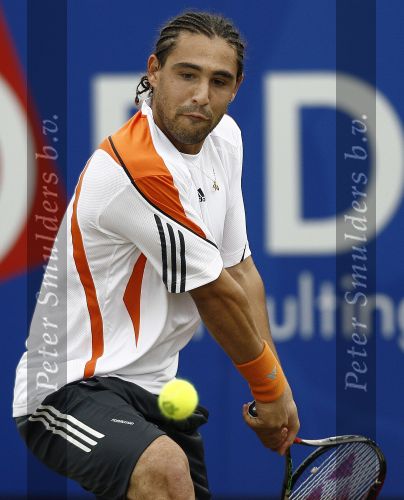 Rosmalen, 23 Juni 2006 Ordina Open 2006
Halve finale Mario Ancic tegen Marcos Baghdatis 7-6 & 6-3
© Foto Edwin van Zandvoort
