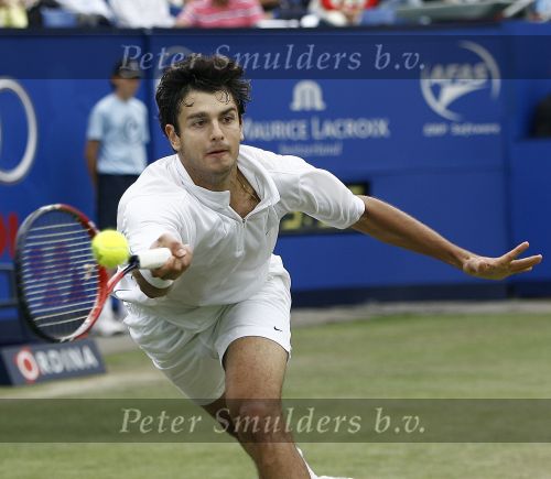 Rosmalen, 23 Juni 2006 Ordina Open 2006
Halve finale Mario Ancic tegen Marcos Baghdatis 7-6 & 6-3
© Foto Edwin van Zandvoort