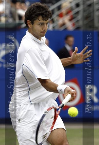 Rosmalen, 23 Juni 2006 Ordina Open 2006
Halve finale Mario Ancic tegen Marcos Baghdatis 7-6 & 6-3
© Foto Edwin van Zandvoort