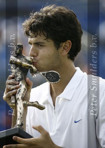Rosmalen, 24 Juni 2006 Ordina Open 2006
Finale Heren Jan Hernych - Mario Ancic 0-6  7-5  6-7
© Foto Edwin v Zandvoort