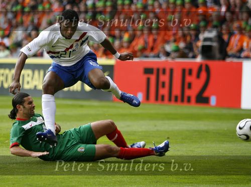 Eindhoven, 2 Juni 2006 Vriendschappelijke interland op weg naar het WK 2006 tussen Nederland-Mexico, eindstand 2-1
Ryan Babel
© Foto Edwin van Zandvoort