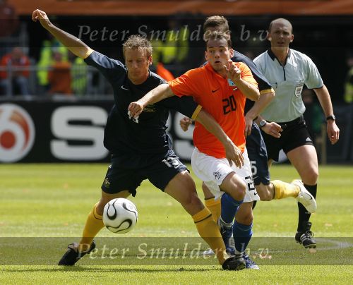 Rotterdam, 5 Juni 2006 Laatste oefeninterland nederlands elftal op weg naar het WK 2006 in Duitsland.
Nederland-Australie, eindstand 1-1
Wesley Sneijder
© Edwin van Zandvoort