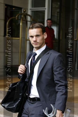 Amsterdam 6 juni 2006
Vertrek Nederlands elftal vanaf het hilton in Amsterdam naar WK.
Wesley Sneijder