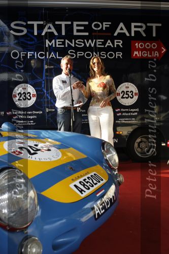 Brescia 16 mei 2007
State of Art is sponsor van de legendarische rally Mille Miglia. Albert Westerman Evelyne Westerman