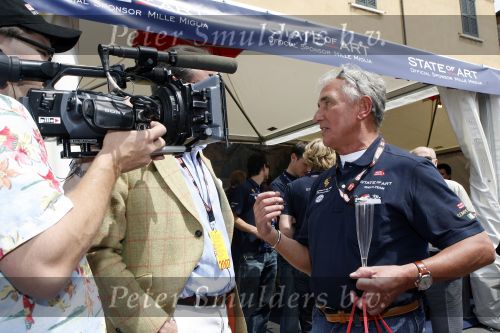 Brescia 17 mei 2007
Start van de 80e mille miglia. State of art is daar een van de sponsors. Albert Westerman