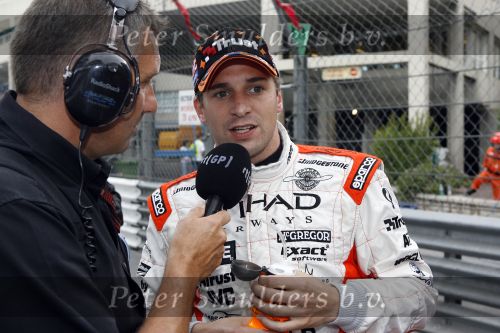 Monaco 27 mei 2007
Grand Prix formule 1 in Monaco. Christijan Albers met Allard Kalff