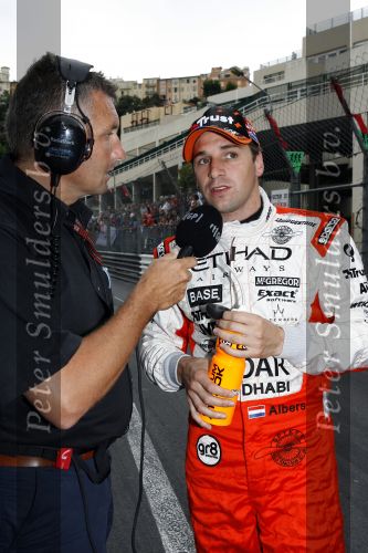 Monaco 27 mei 2007
Grand Prix formule 1 in Monaco. Christijan Albers met Allard Kalff