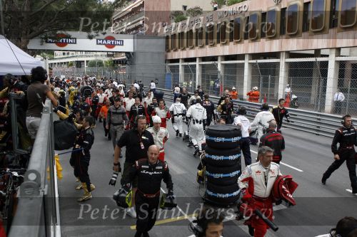 Monaco 27 mei 2007
Grand Prix formule 1 in Monaco. pits crew na start