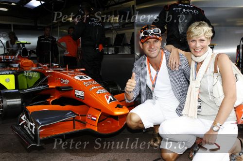 Monaco 27 mei 2007
Grand Prix formule 1 in Monaco. Erben Wennemars met zijn vrouw Renate v d Zalm