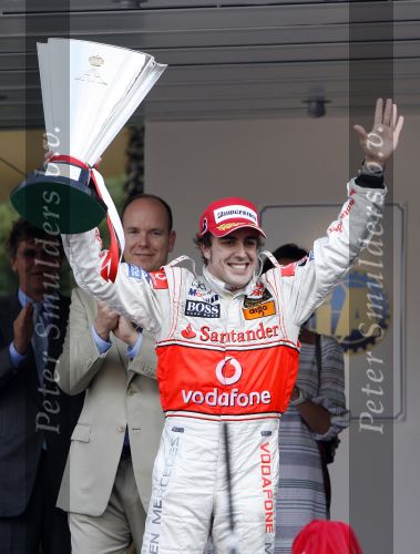 Monaco 27 mei 2007
Grand Prix formule 1 in Monaco. Prins Albert van Monaco Ernst v Hannover Lewis Hamilton Fernando Alonso en Felippe Massa