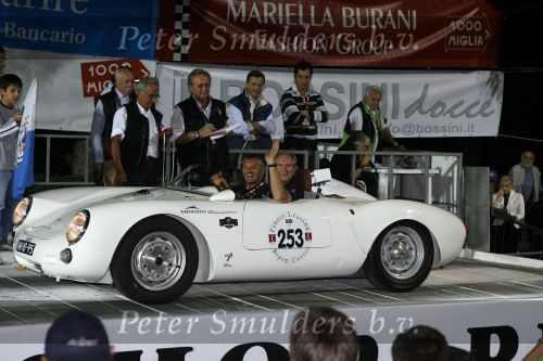 Brescia 17 mei 2007
State of art is sponsor van de mille miglia. Prins Bernhard jr en Chris Zegers rijden mee in een porsche speedster. Harm Lagaaij en Allard Kalff