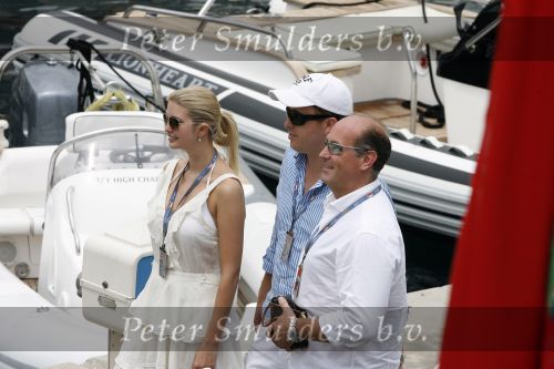 Monaco 26 mei 2006
Grand Pix van Monaco. Ivanka Trump met vriend