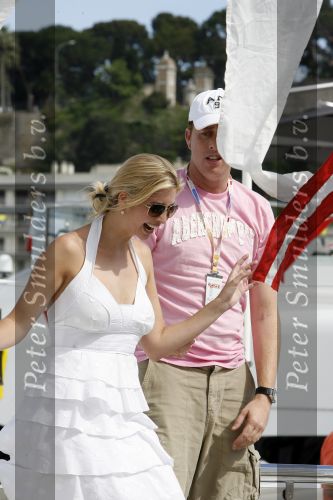 Monaco 27 mei 2007
Grand Prix formule 1 in Monaco. Donald Trump jr met zijn zus Ivanka Trump